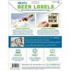 Glossy Beer Bottle Labels - 10 Sheets, 40 Neck and Bottle Labels - Make Your Own Custom Printable Beer Labels - Waterproof Beer Label Stickers for Inkjet & Laser Printers