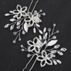 JWICOS Bride Wedding Crystal Hair Pins Flower Bridal Hair Pieces Wedding Hair Accessories for Women and Girls Pack of 2