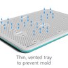 Nanobebe Slim Drying Rack – Adjustable Baby Bottle Drying Mat with Built in Drainer & 8 Moveable Pegs – Easily Dry & Store Breastfeeding Essentials Anywhere with Travel Bottle Drying Rack