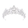 Woeoe Rhinestone Queen Tiara and Crown Silver Crystal Bride Wedding Crowns Bridal Women Crown Headband Princess Tiaras for Birthday Party Bridesmaids