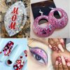 4 Boxes Iridescent Nail Glitter Sequins Set Heart Star Butterfly Shapes Glitters Flakes Sticker Manicure Accessories for Acrylic Nails/Resin/Crafts/Makeup