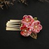 Lurrose Japanese Kimono Flower Hair Clip Kimono Hair Accessories Flower Hair Tie Band Clip for Women Girls Chinese Hair Decor (Pink)