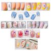IHUKEIT Cute Nail Stickers for Kids Including Animals Flowers Cloud Star Heart and More Self Adhesive Fingernail Decal Stickers for Little Girls Women Nail Art Decoration Fun (Pack of 9)