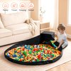 AINIYNM Toy Storage Organizer and Play Mat 13" Basket for Building Bricks Collapsible Storage Box for Kids Nonwoven Fabric Organizer Cube Bin