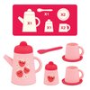 Tiger Tribe: Silicone Tea Set - Strawberry Patch - 9 Piece Kids Playset, Teapot, Saucers & More, Pretend Play Toy, Kids & Toddler Ages 1+