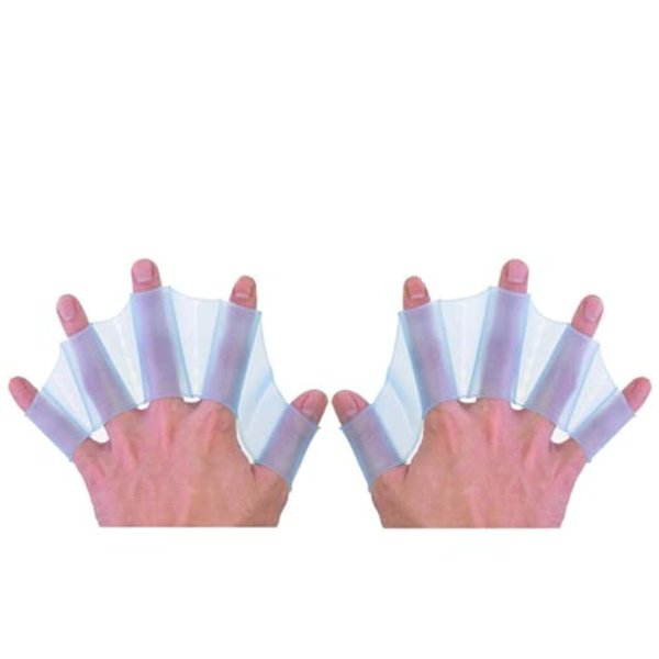 KDDOM 1 Pair Silicone Swimming Hand Webbed Silicone Swim Gear Fins Hand Webbed Flippers for Snorkeling
