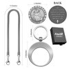 Anwlki St Christopher Hanging Ornament Car Rearview Mirror Saint Christopher Charms Medal Pendant Bless Driving Safety Gift with Detachable Religious Coin Keychain Storage (Antique Silver)