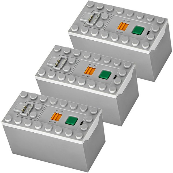 Habow Technic Power-Functions Power Functions AAA Battery Box 88000 (3 Piece) Compatible with Lego-Motor MOC Technic-Parts