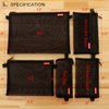 Pendancy Mesh Zipper Pouch 5pcs Lightweight Nylon File Folders Document Organizer Cosmetic Bags Accessories Storage for Travel and Office Supplies (Black, A4 A5 A6)
