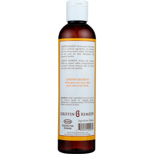 GRIFFIN REMEDY Orange Blossom Shower Gel Msm, 8 FZ