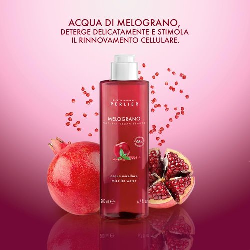 Perlier Pomegranate Micellar Water 200 ml, 6.7 Fl Oz made in Italy [italian import]