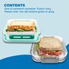 Biosmart Sandwich Container: 1 Pack Reusable, BPA Free Plastic Food Storage with Snap-Off, Leak-Proof Lid: *Colors Vary
