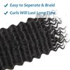 Deep Wave Bulk Braiding Hair Bundles - 25% Human Hair Mixed Hair Bundles For Human Braiding Hair No Weft 160g (1 Pack—2 Bundles) Boho Braids Wet and Wavy Synthetic Hair Extensions(20 Inch, 1B)