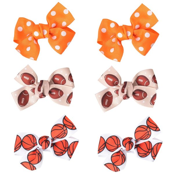 Polka Dot Bow for Girls Birthday Gifts Basketball Hair Bows for Girls Daughter Teens Softball Accessories for Girls Bow Hair Accessories for Girls Women Christmas Gifts In Pairs Hair Barrettes