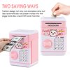 KMiKE Electronic Cat Piggy Bank for Kids Cash Cartoon ATM Money Saver Bank for Kids with Password & Music Great Gift Toy for Kids Children (Pink)