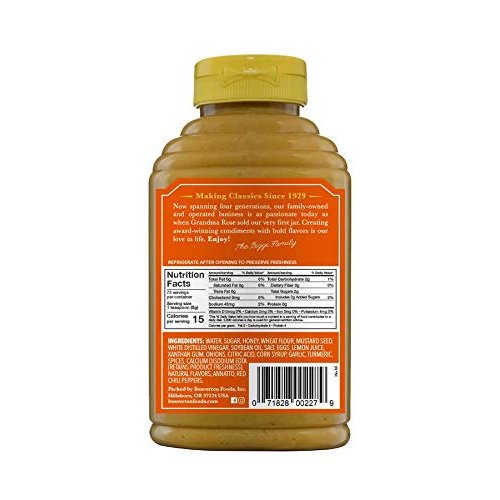 Beaver Sweet Honey Mustard, 13 Ounce Squeeze Bottle