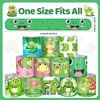 Lcnjscgo 48 PCS Frog Slap Bracelets Party Favors, Frog Wristbands Bracelets Goodie Bag Fillers for Frog Birthday Party Decorations Supplies Gifts for Kids Boys Girls Classroom Rewards