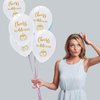 White cheers to 46 years latex balloons, 12inch (16pcs) 46th birthday decorations party supplies for man and woman