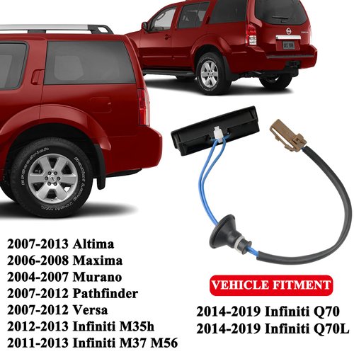 E-Vniko Rear Trunk Lid Release Switch Compatible for Infiniti M35H Nissan Altima Murano Versa Replace Tailgate Open Button Switch Black 25380-ED000