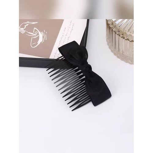 Black Bow Hair Comb, Hair Cards Head Jewelry Short Hair Plug Comb Bangs Comb Hair Clips Hair Accessories