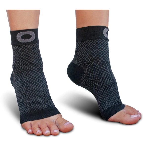 Plantar Fasciitis Sock with Arch Support for Men & Women - BEST Ankle Compression Socks for Foot and Heel Pain Relief - Better than Night Splint Brace, Orthotics, Inserts, Insoles (XXL, Black)