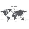 DECOWALL DWL-1609GS Modern Grey World Map Kids Wall Stickers Wall Decals Peel and Stick Removable Wall Stickers for Kids Nursery Bedroom Living Room (Medium)