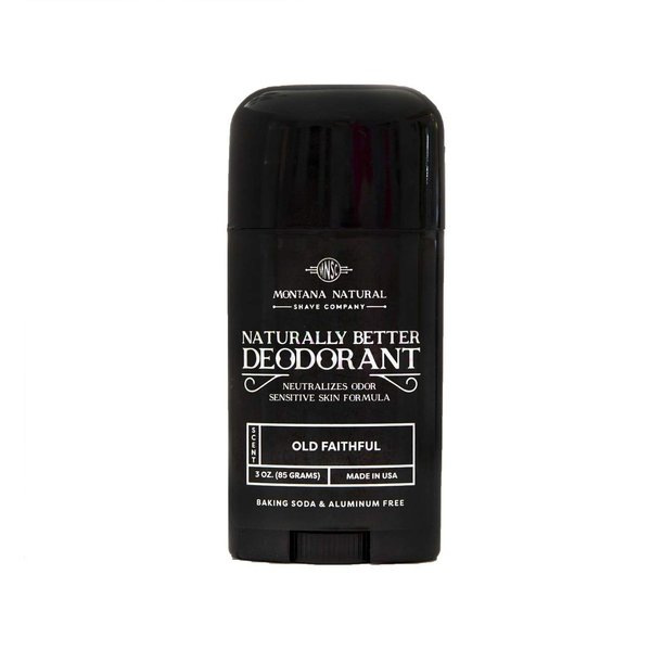 MNSC Old Faithful Deodorant - Magnesium & Activated Charcoal, Sensitive Skin Formula - Aluminum-Free, Baking Soda-Free, All-Natural, Plant-Derived - Made in USA