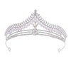 Woeoe Pearl Bride Wedding Crowns Silver Queen Tiara and Crown Rhinestone Bridal Women Crown Headband Princess Tiaras for Birthday Party Bridesmaids