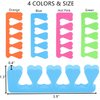 48pcs Sponge Toe Separators Pedicure Set for Nail Polish- Premium Nail Art Painting and Polishing Tool Kit, 4 Funy Color