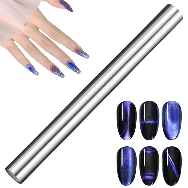 vnjaoi Nail Magnet Tool,Super Long Double-head Nail Magnet Pens Magnet Stick 3D Magnetic Cat Eye Gel Polish Nail Art, for DIY 3d Magnetic, Salon, Studio or Home