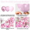 Pink Balloon Garland Arch Kit,120PCS Light Pink Metallic Pink with Pink Confetti Balloons,for Birthday,Baby Shower,Princess Wedding Party Decorations