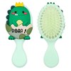 DINATIS Toddler Hair Brush - Mini Hair Brush for Kids - Travel Hair Brush for Boys and Girls - Baby Detangler Brush for Thin Hair - Massage Hair Brush with Air Cushion - Green