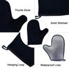5 Piece Self Tanning Mitt Applicator Set with Self Tan Glove Tanning Back Lotion Applicator Tanning Brush Tan Face Mitt Exfoliating Glove, for Self Sunless Tanning Tan (black)