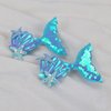 Kistreao 2Pcs Mermaid Hair Clips for Girls Sequins Fish Tail Hairpin Glitter Starfish Shell Hair Barrettes for Women Toddlers Teens Mermaid Hair Accessories Birthday Wedding Party Supplies (Blue)