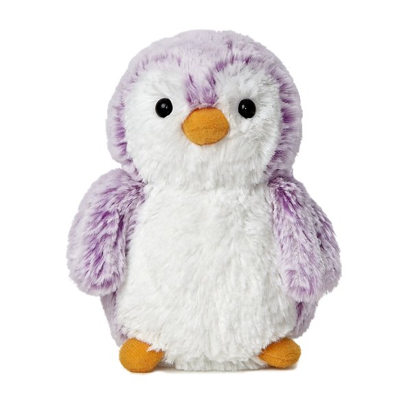 Aurora® Playful Pompom Penguin™ Brights Stuffed Animal - Vibrant Companions - Endless Fun - Violet 6 Inches