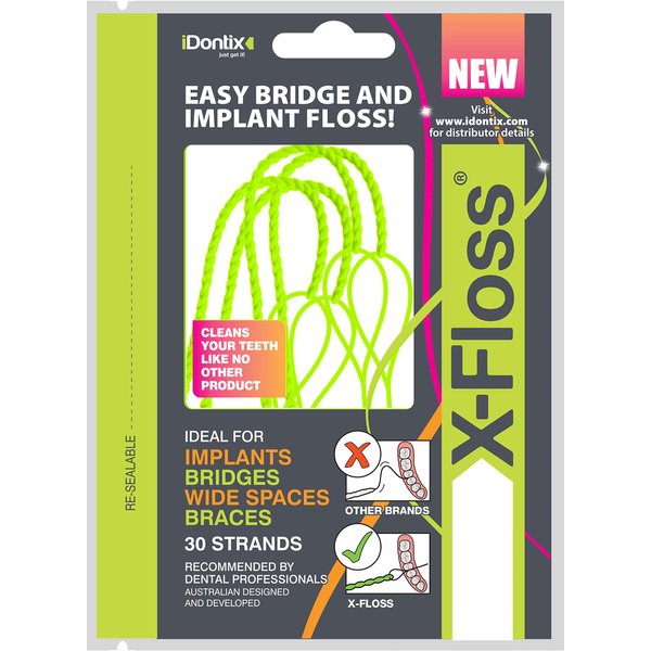 Idontix Dental Floss, Unflavored, Green, 1.0 Count