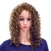 SWACC 20-Inch Long Big Bouffant Curly Wigs for Women Synthetic Heat Resistant Fiber Hair Pieces with Wig Cap (Light Dirty Brown-12#)