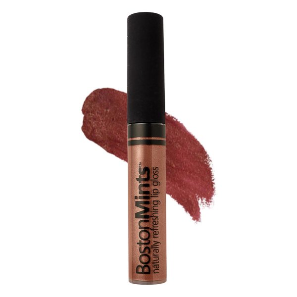 Boston Mints Bean Towne Lip Gloss (.25oz) - Naturally Refreshing Vegan Lip Gloss with Aloe, Vitamins C & E, Spearmint Extract