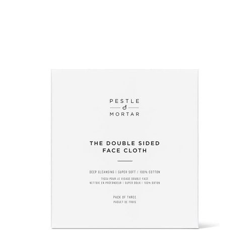 Pestle & Mortar - Double Sided Face Cloths - Reusable makeup remover face cloths - Pack of 3