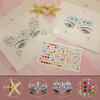 5pcs Starfish Hair Clip,Mermaid Accessorie Set,Self Adhesive Pearl Stickers,Mermaid Face Gems,Sea Star Hairpins and Face Body Jewels Self Adhesive for Mermaid Costumes,Festival Holiday,Makeup A style