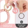 LGEGE 6PCS Stretchable Wristband Wristlet Keychain Wrist Key Chain Wristlet,Spring Flexible Spiral Wrist Coil ​Wrist Key Holder Key Ring for Sauna Gym Pool ID Badge and Outdoor Sports