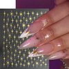 Star Nail Stickers for Nail Art, 6Pcs 3D Self-Adhesive Gold Silver Laser Stars Nail Art Stickers Shiny Crystal Design Star Sticker for Nails DIY Accessories Luxury Nail Decals Women Manicure Supplies