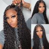24 Inch Wear & Go Glueless 4x1 T Part Preplucked Lace Front Wigs Human Hair Water Wave Glueless Wigs Pre-cut HD Lace Closure Wet and Wavy Human Hair Wigs for Black Women and beginners 100% Human Hair