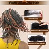 EV&ET Tight Afro Kinky Bulk 100 ％ Real Human Hair for Draedlock Hair Extensions, Repair Locs, Twists and Braids 1 Pack (8 inch, natural black)