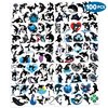 100 PCS Orca Whale Birthday Party Decorations Favors Supplies Sea Ocean Killer Whale Temporary Tattoos Stickers for Kids Cute Gifts School Prizes Rewards