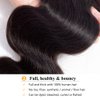 QTHAIR 14a Brazilian Body Wave Bundles Virgin Human Hair Hair Weave (8",100g,Natural Black)100% Unprocessed Brazilian Body Wave Virgin Hair Extensions for All Women