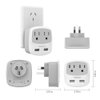TESSAN Australia New Zealand Power Plug Adapter, Type I Travel Plug Converter with 2 USB Ports 2 AC Outlets, US to Australian Argentina Fiji China Au Adaptor (2 Pack)
