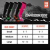Premium Compression Socks Men and Compression Socks Women - Mens Compression Socks for Running, Womens Compression Socks, Women's Compression Socks Knee High White Compression Socks for Nurses, Travel