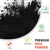 Yipoyilo Mica Powder - 75g Mica Powder for Epoxy Resin - Metallic Color Pigment for Resin, Soap, Bath Bombs, Eye Shadow, Nails, DIY Crafting Projects etc. (Black)