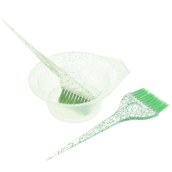 IWOWHERO 1 Set plastic salon mixing bowl shake set Facial mask hair dye bowl hair dye brush and bowl mix colorful hair dyeing brush for salon hair comb